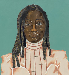 Dalton Paula. Liberata. 2020. Oil, pencil, and gold leaf on two joined canvases, 24 × 17 11/16&#34; (61 × 45 cm). Gift of Marie-Josée and Henry R. Kravis in honor of Peter Reed. © Dalton Paula