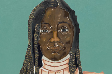 Dalton Paula. Liberata. 2020. Oil, pencil, and gold leaf on two joined canvases, 24 × 17 11/16&#34; (61 × 45 cm). Gift of Marie-Josée and Henry R. Kravis in honor of Peter Reed. © Dalton Paula