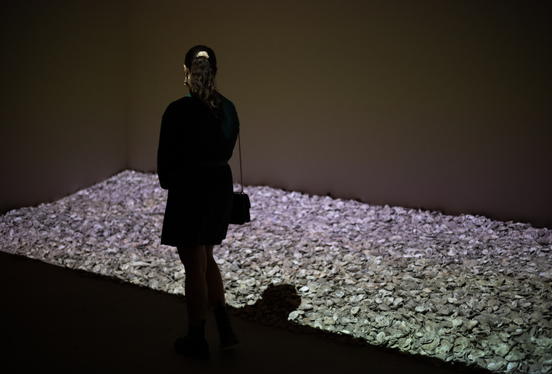 Installation view of Alan Michelson, Midden (2021) in Greater New York 2021 on view at MoMA PS1 from October 7, 2021 to April 18, 2022. Image courtesy MoMA PS1. Photo: Marissa Alper