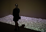 Installation view of Alan Michelson, Midden (2021) in Greater New York 2021 on view at MoMA PS1 from October 7, 2021 to April 18, 2022. Image courtesy MoMA PS1. Photo: Marissa Alper