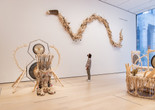 Installation view of the second-floor Collection Galleries, Gallery 212: Guadalupe Maravilla: Luz y fuerza. Photo: Walter Wlodarczyk