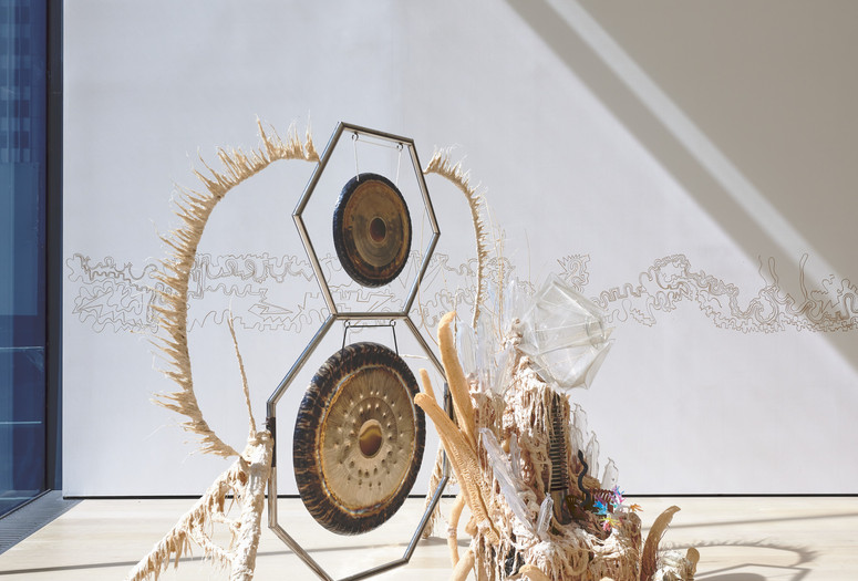 Installation view of the gallery "Guadalupe Maravilla: Luz y Fuerza" in the exhibition "Collection 1970s–Present,” October 30, 2021 - October 30, 2022. The Museum of Modern Art, New York. Digital Image ©️ 2021 The Museum of Modern Art, New York. Photo by David Almeida