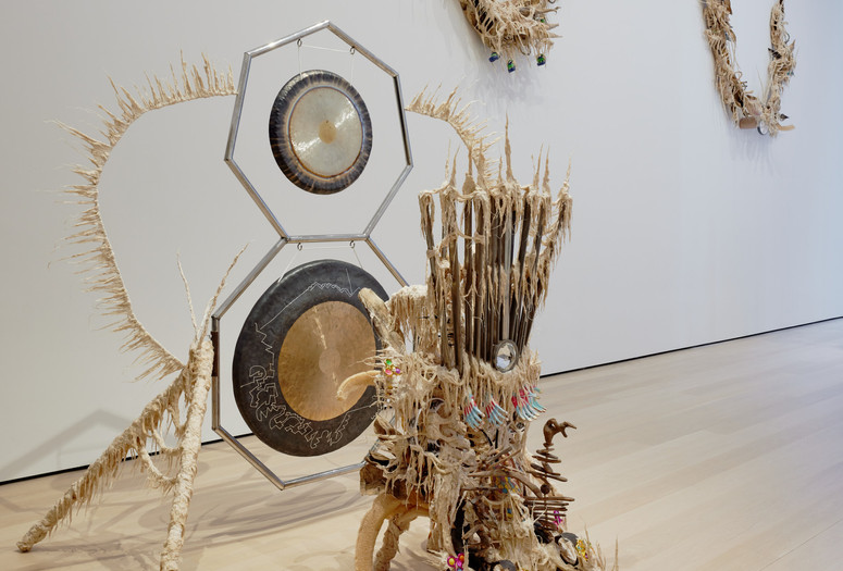 Installation view of the gallery "Guadalupe Maravilla: Luz y Fuerza" in the exhibition "Collection 1970s–Present,” October 30, 2021 - October 30, 2022. The Museum of Modern Art, New York. Digital Image ©️ 2021 The Museum of Modern Art, New York. Photo by David Almeida