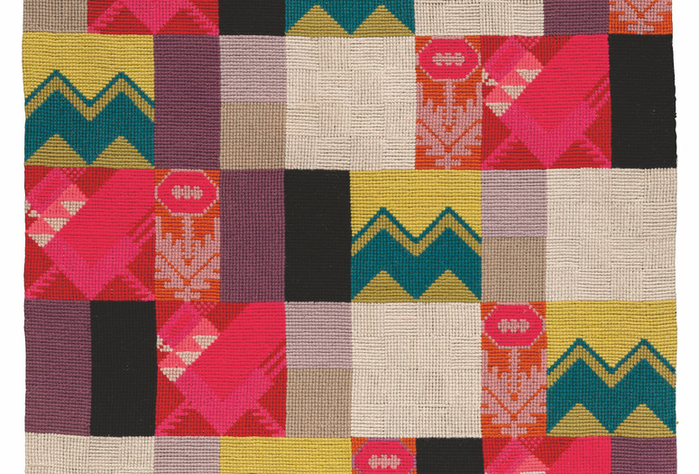 Sophie Taeuber-Arp. Cushion panel. 1916. Wool on canvas. Museum für Gestaltung, Zürcher Hochschule der Künste, Zurich. Decorative Arts Collection. Courtesy Museum für Gestaltung Zürich, ZHdK