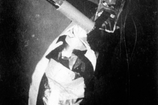 Figure thought to be Sophie Taeuber dancing at the opening of the Galerie Dada, Zurich