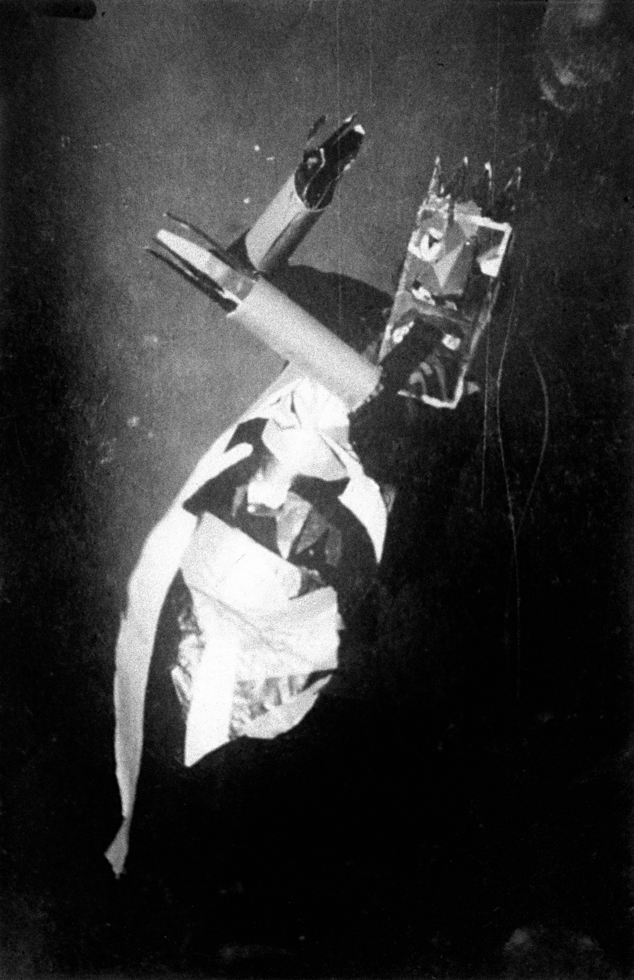 Figure thought to be Sophie Taeuber dancing at the opening of the Galerie Dada, Zurich
