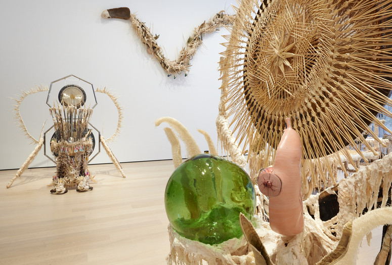 Installation view of the gallery "Guadalupe Maravilla: Luz y Fuerza" in the exhibition "Collection 1970s–Present,” October 30, 2021 - October 30, 2022. The Museum of Modern Art, New York. Digital Image © 2021 The Museum of Modern Art, New York. Photo by David Almeida