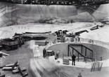 Robert Cumming. Snow Scene Under Construction; Feature Film, “It’s a Wonderful Life” - Stage # 12. 1977. Gelatin silver print, 7 11/16 × 9 3/4&#34; (19.5 × 24.8 cm). The Museum of Modern Art, New York. Gift of Albert Dorskind. © Robert Cumming/Licensed by VAGA, New York. Photo: John Wronn
