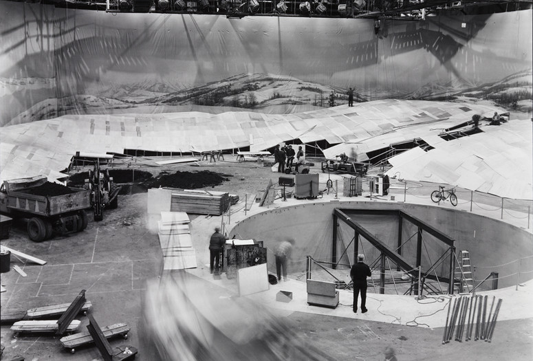 Robert Cumming. Snow Scene Under Construction; Feature Film, “It’s a Wonderful Life” - Stage # 12. 1977. Gelatin silver print, 7 11/16 × 9 3/4" (19.5 × 24.8 cm). The Museum of Modern Art, New York. Gift of Albert Dorskind. © Robert Cumming/Licensed by VAGA, New York. Photo: John Wronn