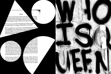 Adam Pendleton. Excerpt from Who Is Queen? A Reader. 2021