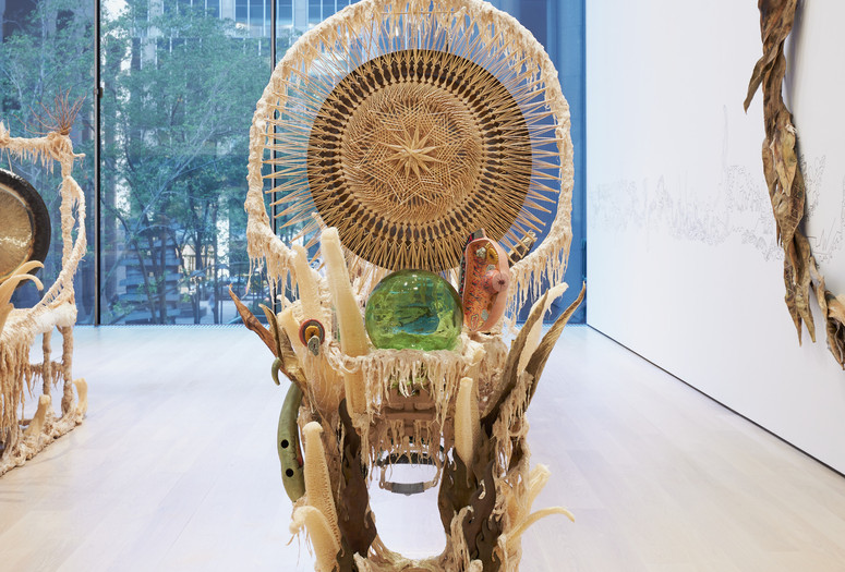 Installation view of the gallery "Guadalupe Maravilla: Luz y Fuerza" in the exhibition "Collection 1970s–Present,” October 30, 2021 - October 30, 2022. The Museum of Modern Art, New York.