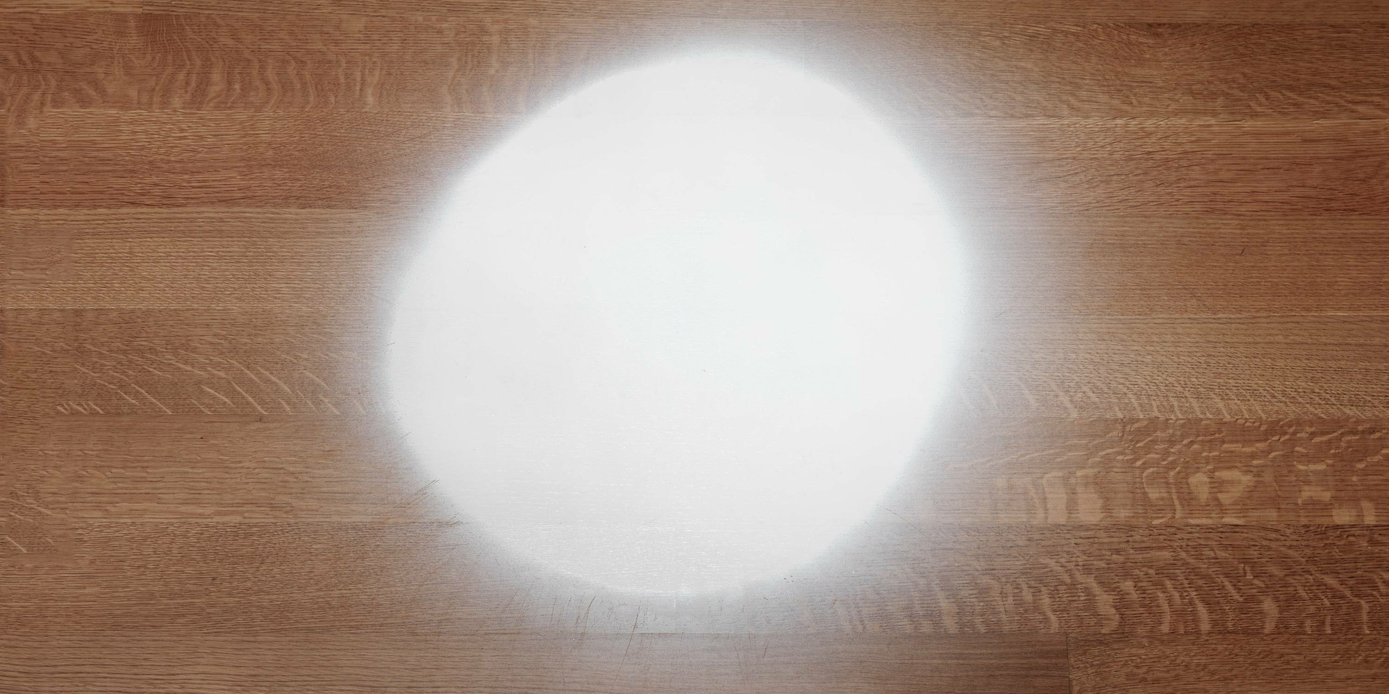 Lawrence Weiner. GLOSS WHITE LACQUER, SPRAYED FOR 2 MINUTES AT 40LB PRESSURE DIRECTLY. 1968. LANGUAGE + THE MATERIALS REFERRED TO. The Museum of Modern Art, New York. The Seth Siegelaub Collection. Gift of James Thrall Soby (by exchange). © 2021 Lawrence Weiner/Artists Rights Society (ARS), New York. Installation view, Contemporary Art from the Collection, The Museum of Modern Art, New York, June 30, 2010–September 19, 2011