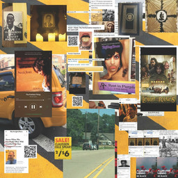 Kahlil Robert Irving. Black and Yellow - CAUTION. 2021. Digital print on adhesive fabric, 27 x 27″ (68.58 x 68.58 cm). Courtesy the artist
