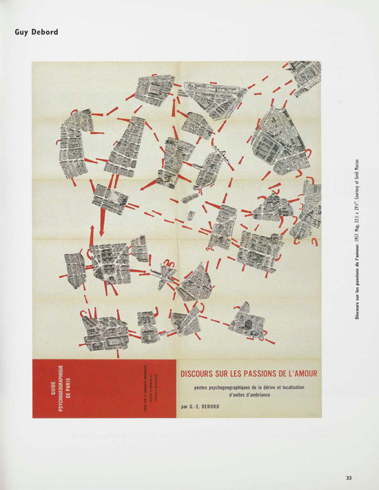 Guy Debord. Discours sur les passions de l’amour. 1957. Page taken from the Mapping exhibition catalogue, The Museum of Modern Art, 1994