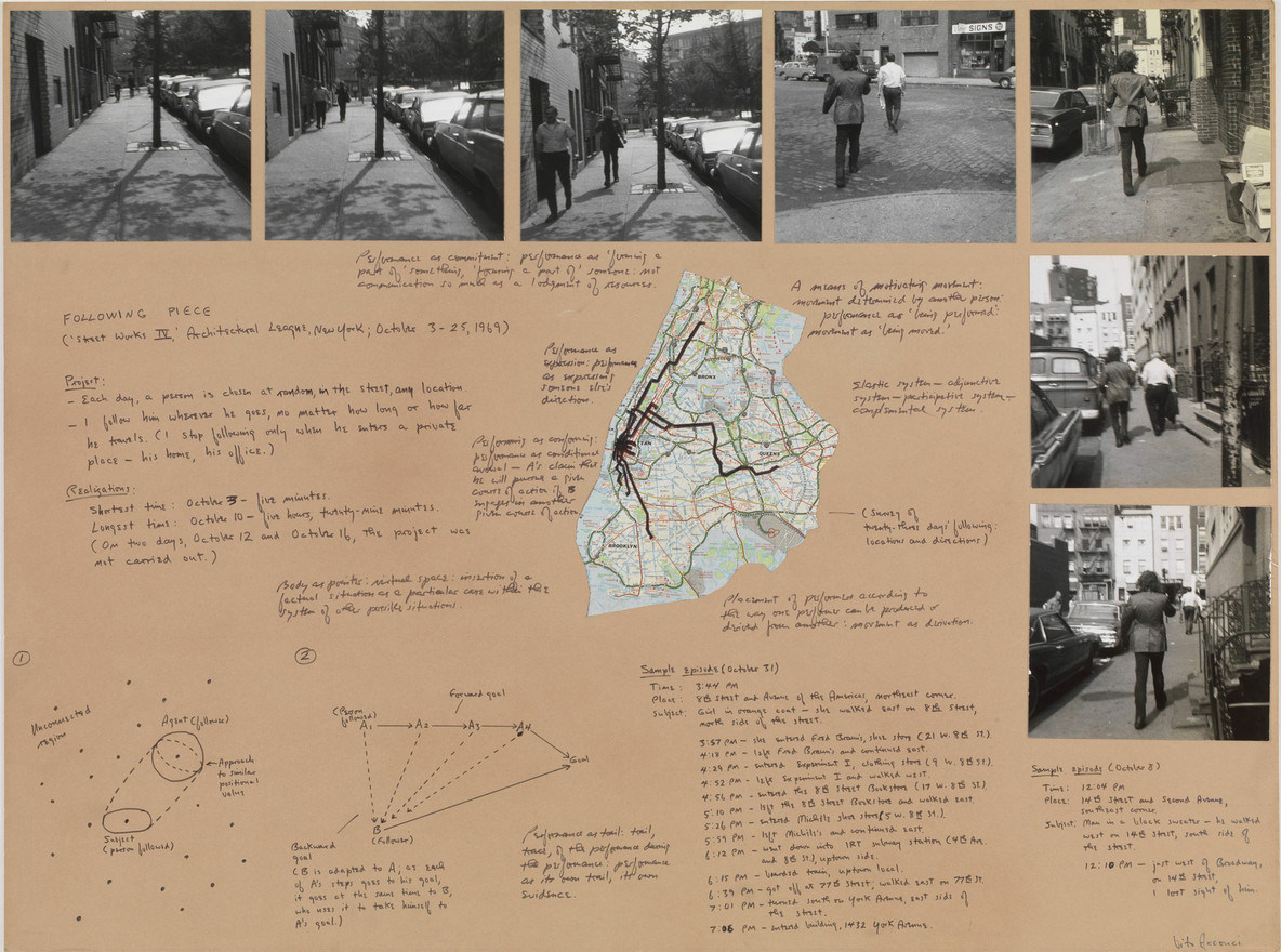Vito Acconci. Following Piece. 1969