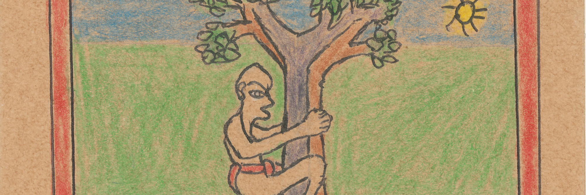 Frédéric Bruly Bouabré. « GBRÉ=GBLÉ » N° 118 from Alphabet Bété. 1991. Colored pencil, pencil, and ballpoint pen on board, 3 7/8 × 5 7/8&#34; (9.8 × 14.9 cm). The Museum of Modern Art, New York. The Jean Pigozzi Collection of African Art