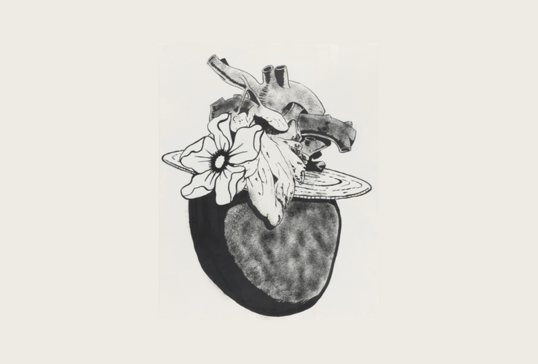Mike Kelley. Heart with Fancy Hat. 1989 Synthetic polymer paint on paper. The Judith Rothschild Foundation Contemporary Drawings Collection Gift. © 2022 Mike Kelley