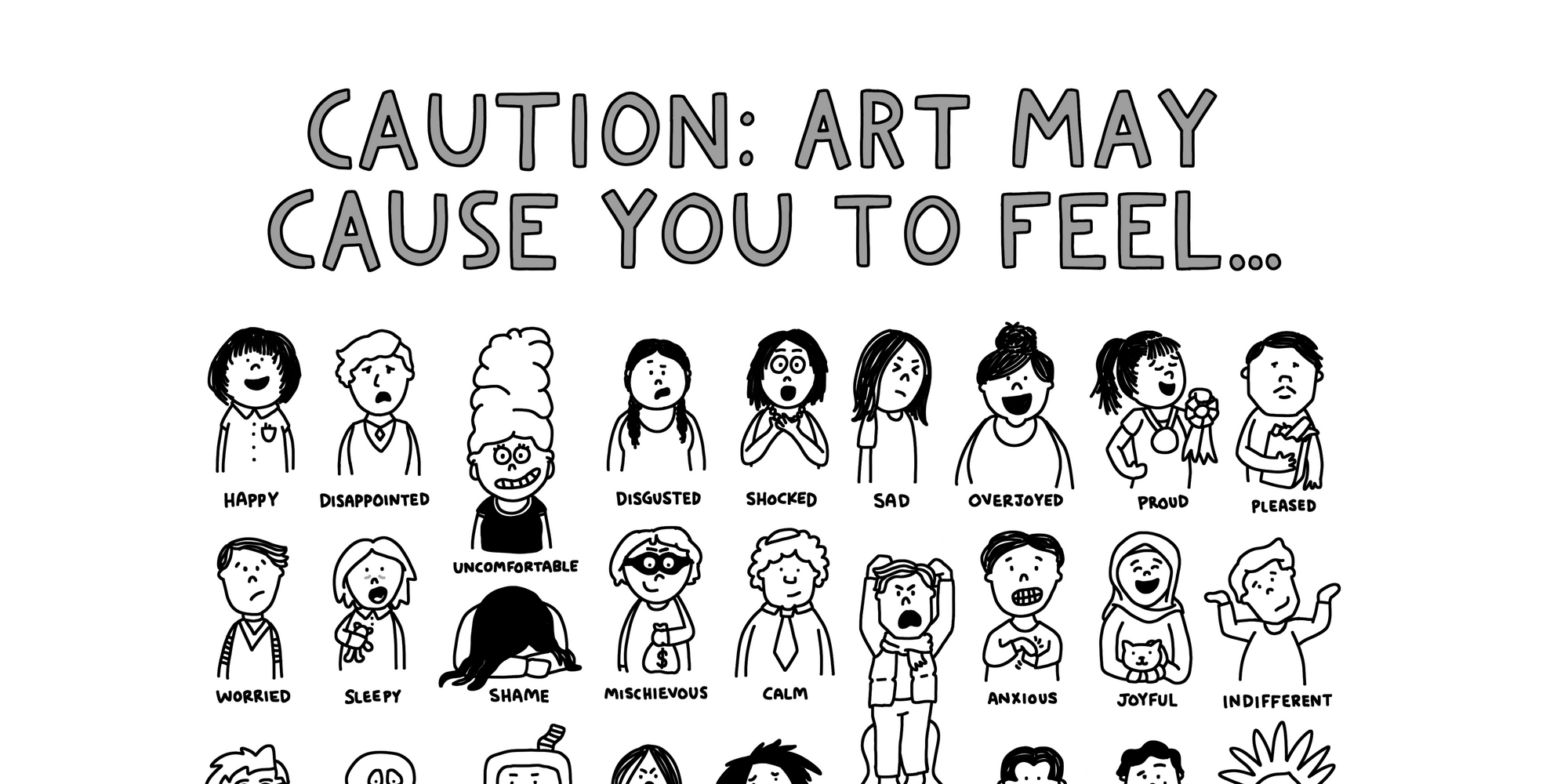 Lindsay Braman. Caution: Art May Cause You to Feel. 2022. Original illustration created for MoMA. © Lindsay Braman