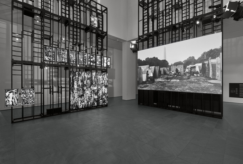 Installation view, Adam Pendleton: Who Is Queen?, The Museum of Modern Art, New York, September 18, 2021–February 21, 2022. Photo: Andy Romer. Courtesy of the artist