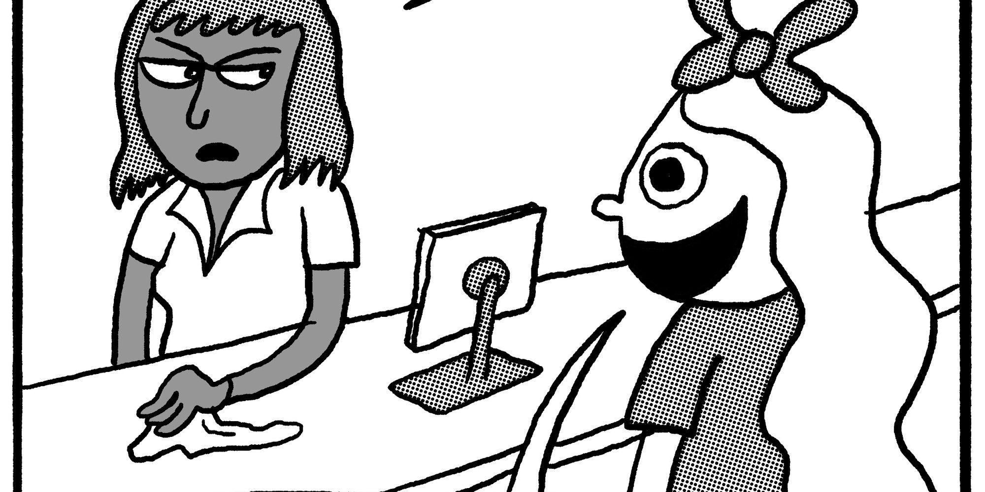 Walter Scott. Panel from Sandy, the Most Unlikable Person Ever, Visits the Museum. 2022. Courtesy the artist