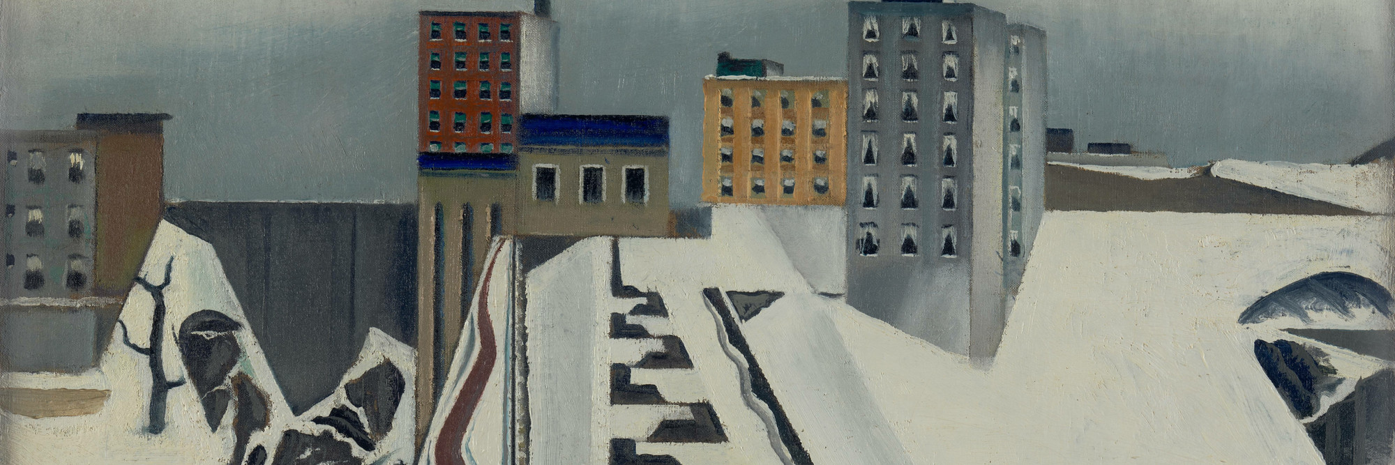 Preston Dickinson. Harlem River. before 1928. Oil on canvas, 16 1/8 x 20 1/4" (41 x 51.4 cm). Gift of Abby Aldrich Rockefeller