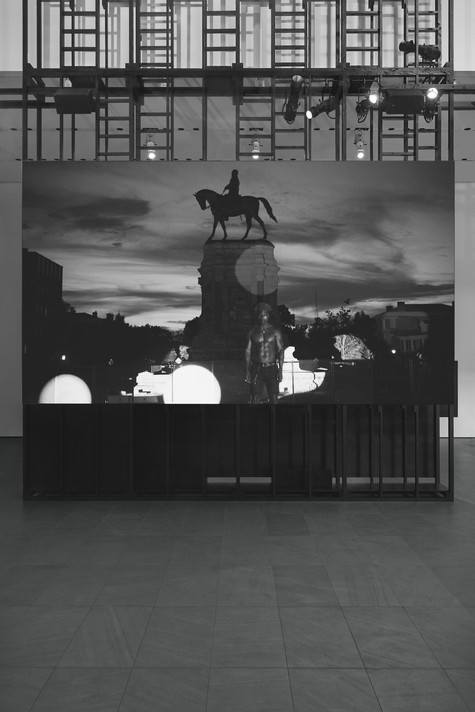 Installation view of Adam Pendleton: Who Is Queen?