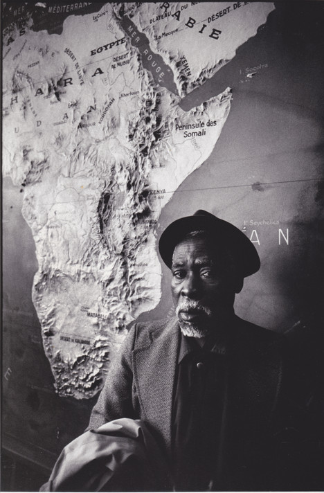 Frédéric Bruly Bouabré at the Musée de l’Homme, Paris, 1993
