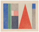 Sophie Taeuber-Arp. Large Triangle: Vertical-Horizontal Composition. 1916. Colored pencil and pencil on paper, 7 5/8 × 9 5/16&#34; (19.3 × 23.6 cm). Stiftung Arp e.V., Berlin