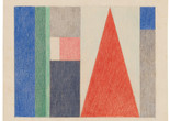 Sophie Taeuber-Arp. Large Triangle: Vertical-Horizontal Composition. 1916. Colored pencil and pencil on paper, 7 5/8 × 9 5/16&#34; (19.3 × 23.6 cm). Stiftung Arp e.V., Berlin