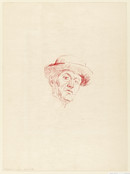 Edvard Munch. Self Portrait with Hat I. 1927. Transfer lithograph, composition (irreg.): 8 × 7 3/8&#34; (20.3 × 18.7 cm); sheet: 25 1/8 × 18 11/16&#34; (63.8 × 47.5 cm). Purchase
