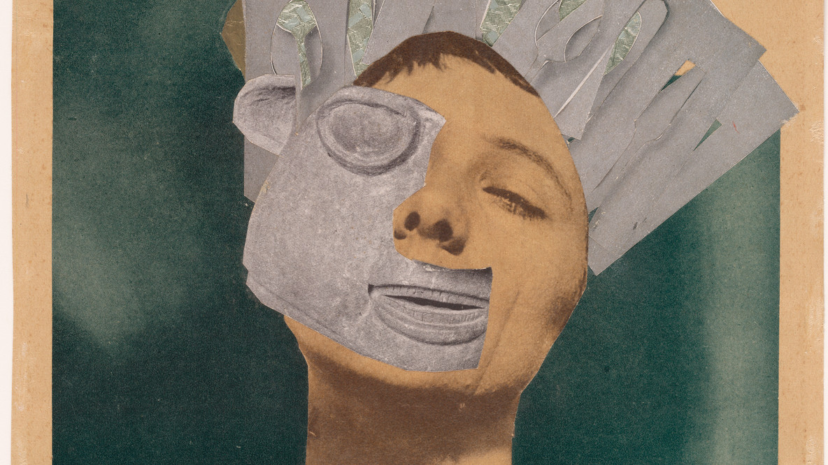 Hannah Höch. Indian Dancer: From an Ethnographic Museum (Indische Tänzerin: Aus einem ethnographischen Museum). 1930. Cut-and-pasted printed paper and metallic foil on paper, 10 1/8 × 8 7/8&#34; (25.7 × 22.4 cm). Frances Keech Fund