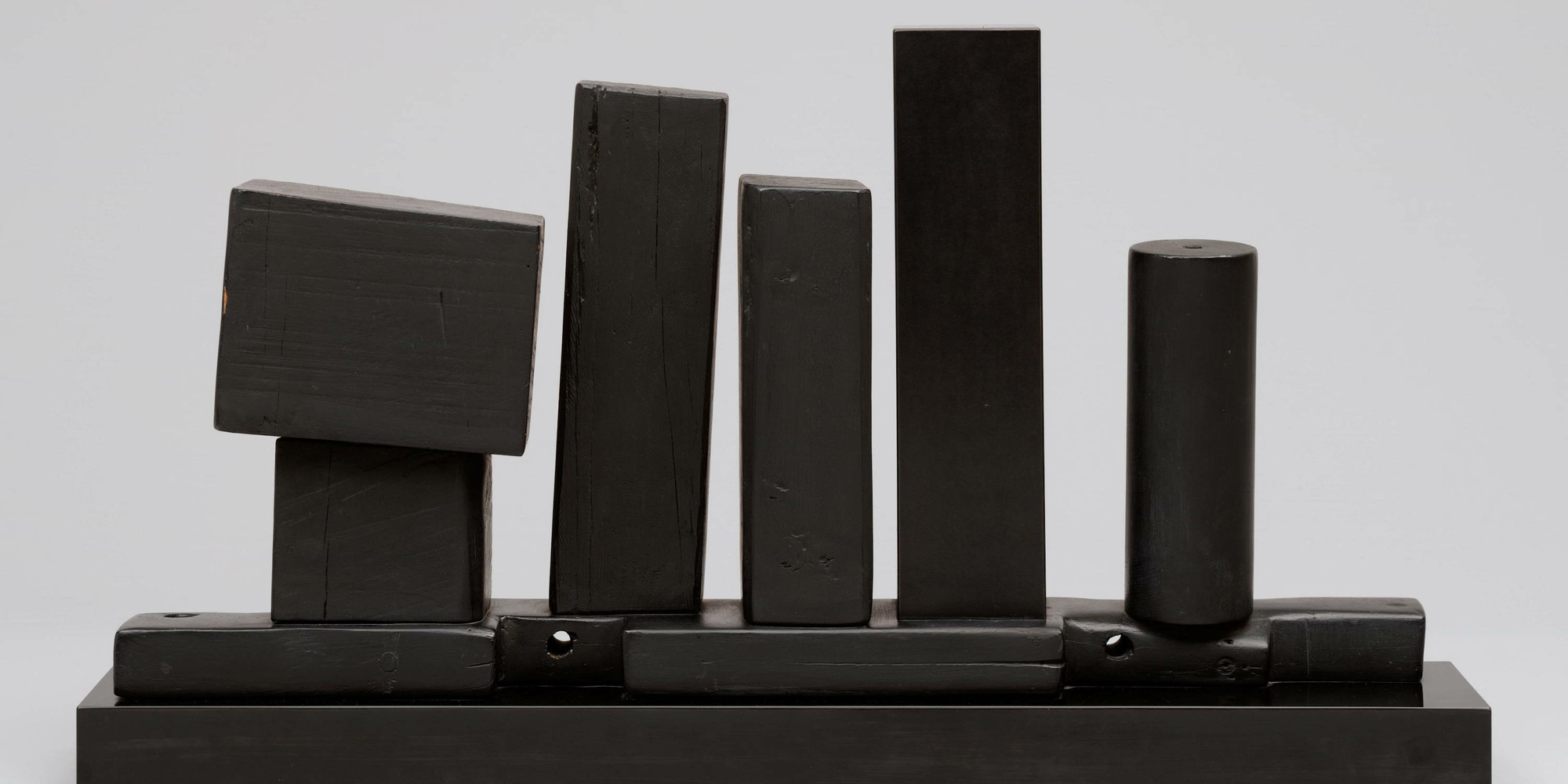 Louise Nevelson. That Silent Place. 1954–55. Painted wood, 20 1/2 × 37 1/2 × 7 1/2" (52 × 146 × 19 cm). The Museum of Modern Art, New York. Gift of Devorah Sherman. © 2022 Estate of Louise Nevelson/Artists Rights Society (ARS), New York