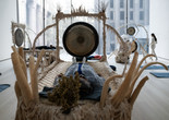 Image of Guadalupe Maravilla Sound Bath performance. 2021 at The Museum of Modern Art, New York. Digital Image ©️ 2021 The Museum of Modern Art, New York. Photo by Julieta Cervantes.
