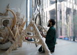 Image of Guadalupe Maravilla Sound Bath performance. 2021 at The Museum of Modern Art, New York. Digital Image © 2021 The Museum of Modern Art, New York. Photo by Julieta Cervantes.