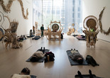 Image of Guadalupe Maravilla Sound Bath performance. 2021 at The Museum of Modern Art, New York. Digital Image © 2021 The Museum of Modern Art, New York. Photo by Julieta Cervantes.