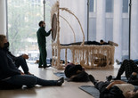 Image of Guadalupe Maravilla Sound Bath performance. 2021 at The Museum of Modern Art, New York. Digital Image © 2021 The Museum of Modern Art, New York. Photo by Julieta Cervantes.