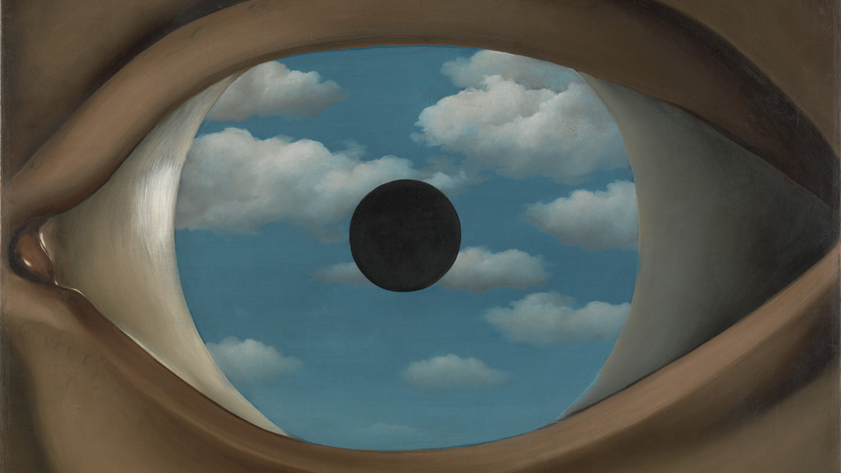 René Magritte. The False Mirror. 1929. Oil on canvas, 21 1/4 × 31 7/8&#34; (54 × 80.9 cm). Purchase