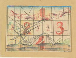 Ilya Kabakov. Untitled. 1968. Colored pencil and pencil on paper mounted on cardstock, 7 x 9 1/2&#34; (17.8 x 24.1 cm). The Judith Rothschild Foundation Contemporary Drawings Collection Gift. © 2022 Ilya Kabakov