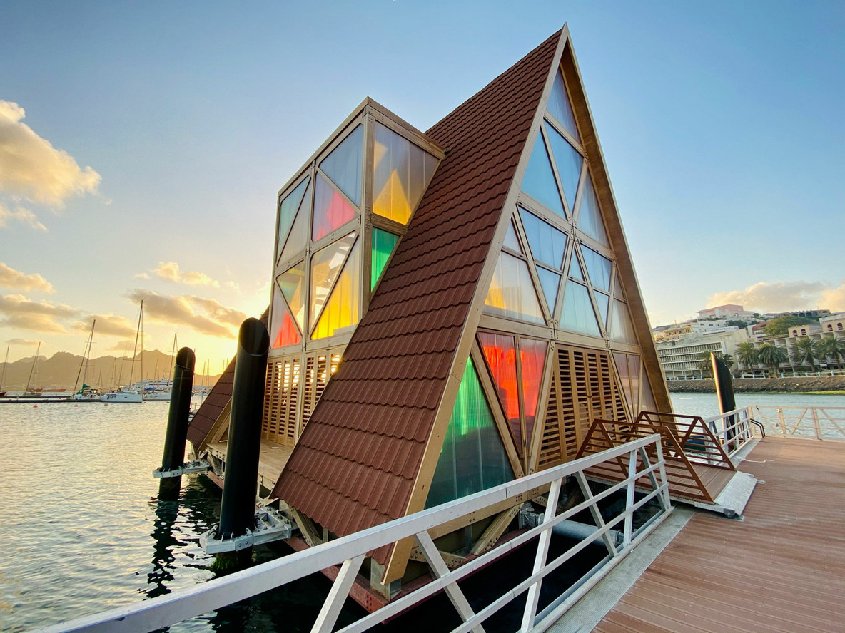 Mansa Floating Hub, Cape Verde, by NLÉ/Water Cities Development