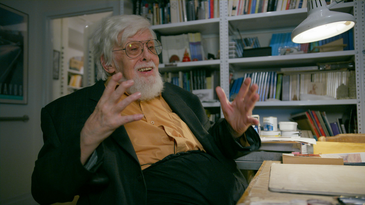 James Wines, in a still from the first episode of the Built Ecologies: Architecture and Environment video series