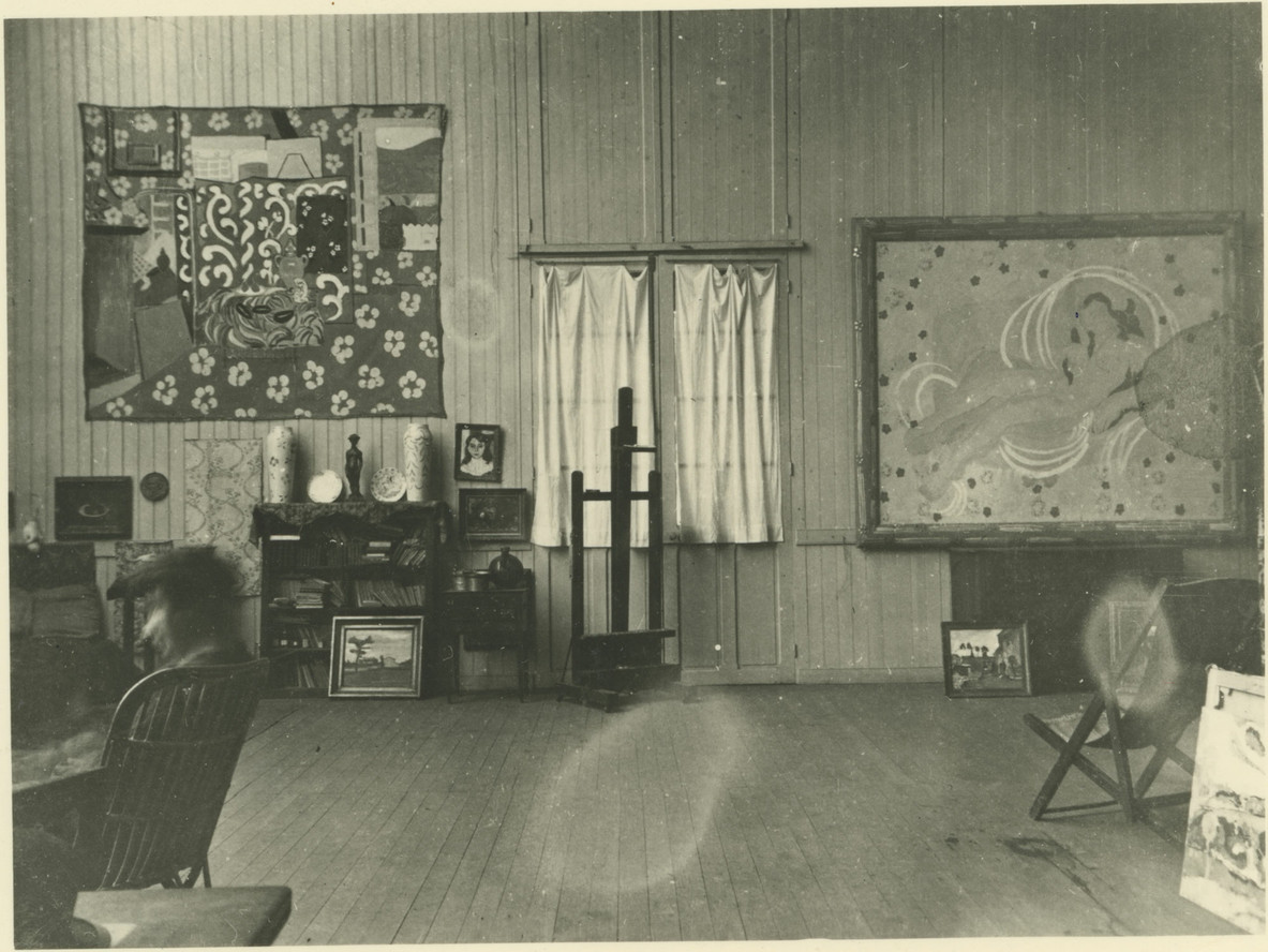 Interior of Matisse's studio in Issyles-Moulineaux.  October/November 1911