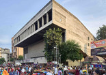 Balkrishna V. Doshi. Premabhai Hall, Ahmedabad, India. 1956–74. Exterior view. Engineer: Mahendra Raj (b. 1924). Photo: Randhir Singh