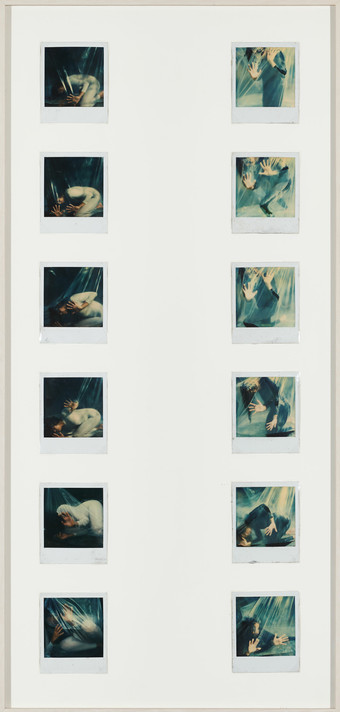 Yeni & Nan. Contemplative Integrations. 1982. Polaroid SX70. Installed at a performance at the Biennale de Paris, Grand Palais on October 1, 1982