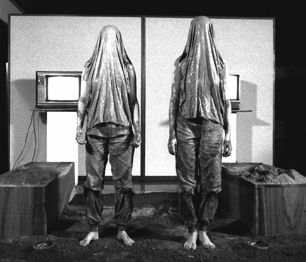 Yeni & Nan. Transfiguration Element Earth. 1983. Umatic VHS transferred to digital video. Performance at Sala Mendoza, Caracas