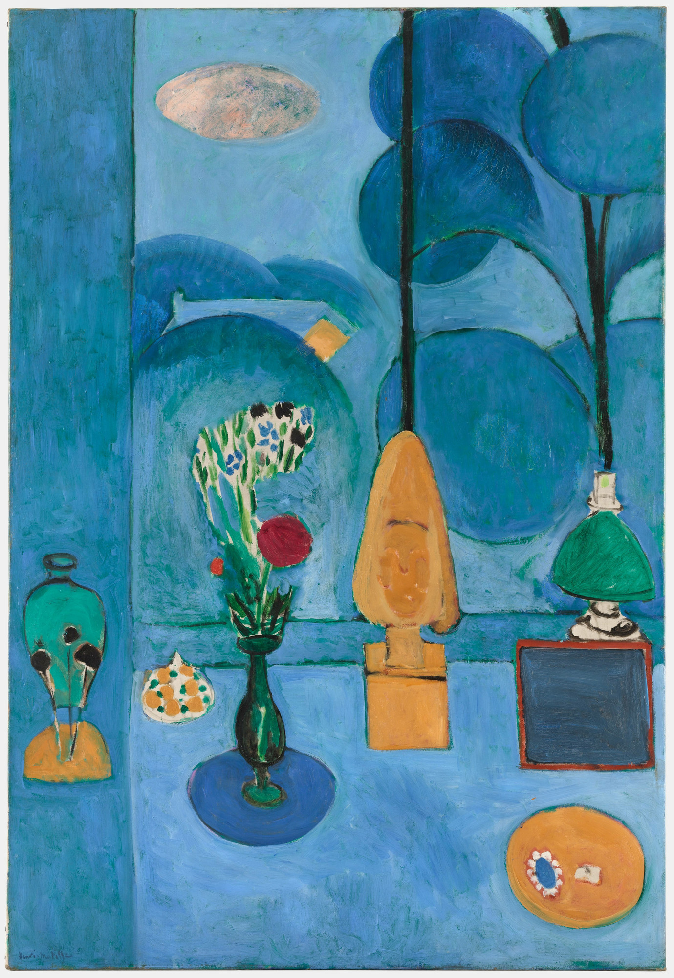 Henri Matisse. *The Blue Window*. 1913. Oil on canvas, 51 1/2 × 35 5/8ʺ (130.8 × 90.5 cm). The Museum of Modern Art, New York. Abby Aldrich Rockefeller Fund. © 2022 Succession H. Matisse / Artists Rights Society (ARS), New York
