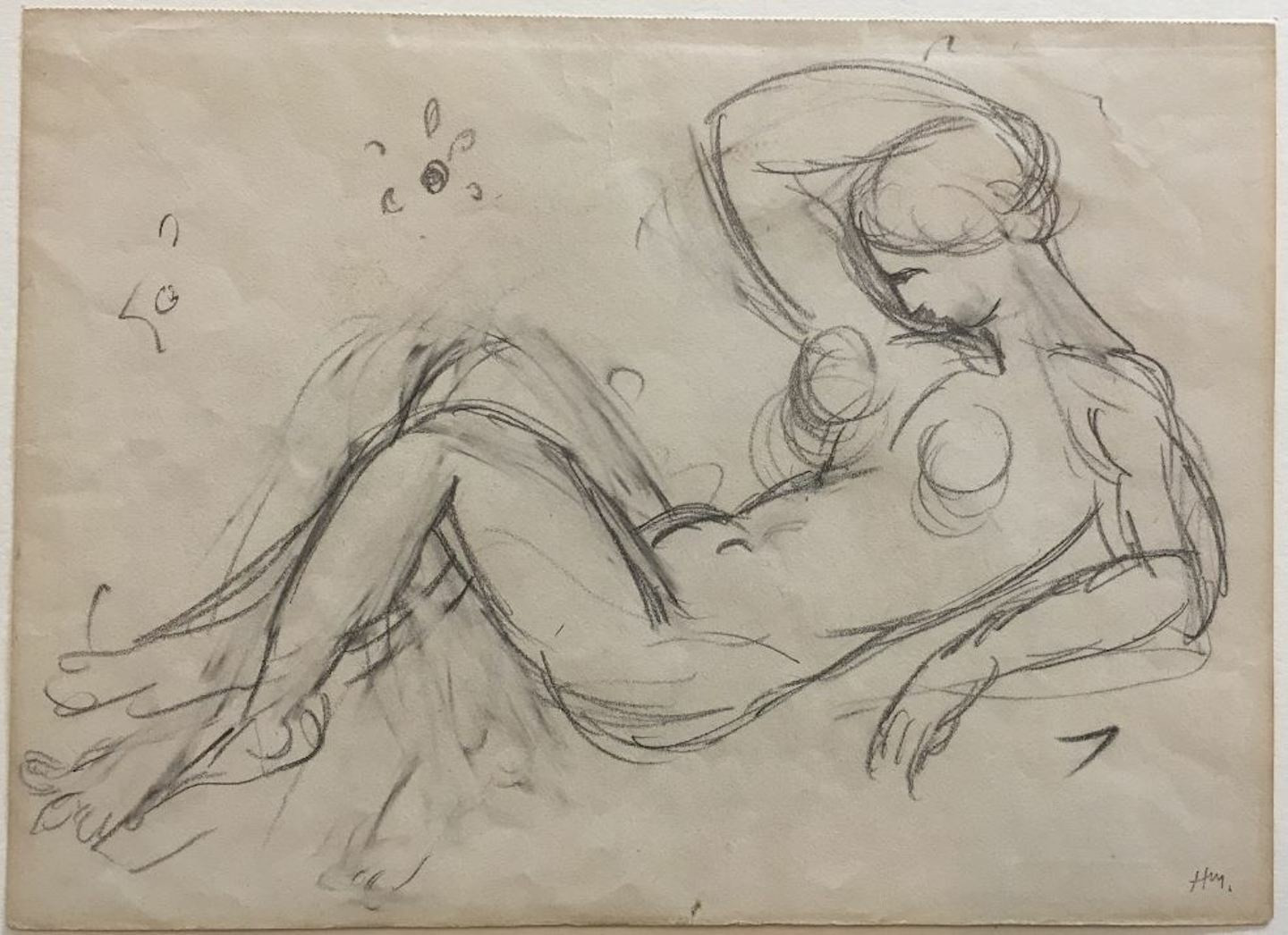 Henri Matisse. *Untitled (Study of Reclining Nude)*. 1911. Pencil on paper from sketchbook, 10 1/16 × 13 15/16” (25.5 × 35.4 cm). Musée National d’Art Moderne, Centre Pompidou, Paris. © 2022 Succession H. Matisse / Artists Rights Society (ARS), New York