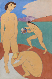 Henri Matisse. Le Luxe II. 1907-8. Distemper on canvas, 82 1/2” x 54 3/8” (209.6 x 138.1 cm). J. Rump Collection. SMK – The National Gallery of Denmark, Copenhagen. © 2022 Succession H. Matisse / Artists Rights Society (ARS), New York