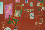 Henri Matisse. The Red Studio. Issy-les-Moulineaux, 1911. Oil on canvas, 71 1/4″ x 7′ 2 1/4″ (181 x 219.1 cm). Mrs. Simon Guggenheim Fund, The Museum of Modern Art, New York. © 2022 Succession H. Matisse / Artists Rights Society (ARS), New York