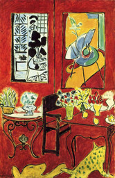Henri Matisse. Large Red Interior. 1948. Oil on canvas, 57 1/2 × 38 3/16ʺ (146 × 97 cm). State purchase, Centre national d’art et de culture Georges Pompidou, Paris. © 2022 Succession H. Matisse / Artists Rights Society (ARS), New York