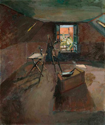 Henri Matisse. Studio under the Eaves. 1903. Oil on canvas, 21 3/4 × 18 1/8ʺ (55.2 × 46 cm). Fitzwilliam Museum, Cambridge, England
